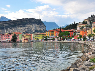 Nago Torbole village on Garda lake, Italy