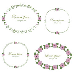 Set of flowers design elements
