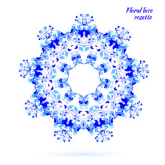 lacy pattern of flowers