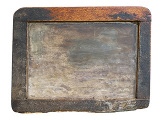 Vintage slake blackboard isolated on white