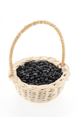 Fototapeta na wymiar Black beans isolated on white background