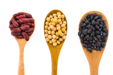 Beans isolated on white background
