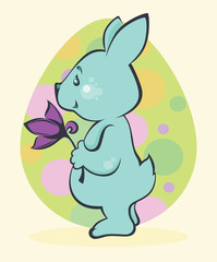 Obraz na płótnie Canvas funny Easter rabbit