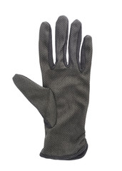 Black cloth working gloves isolated