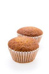 Banana cakes isolated on white