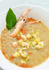Fresh seafood soup