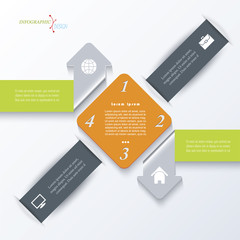 Business concept design with arrows. Infographic template