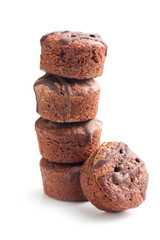 sweet dessert with chocolate and fruity jam