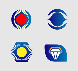 Collection of creative and abstract icon logo designs