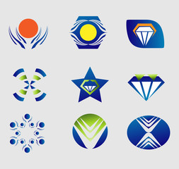 Design elements. Collection with icons for abstract logo