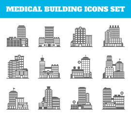 Fototapeta premium Medical building black