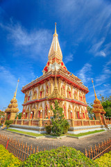 Fototapeta na wymiar Wat Chalong temple Phuket, South of Thailand