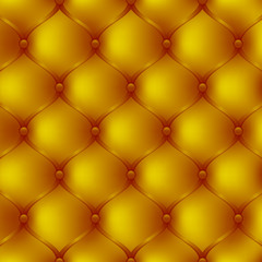 Naklejka premium Golden leather upholstery furniture. textured background