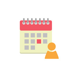Flat style calendar icon