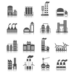 Industrial building icons