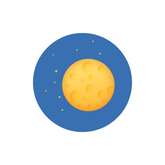 Icon planet in space, vector illustration