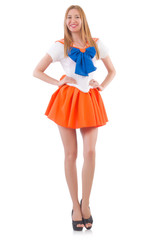 Young woman in fashion concept