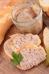 bread and meat spread-pate