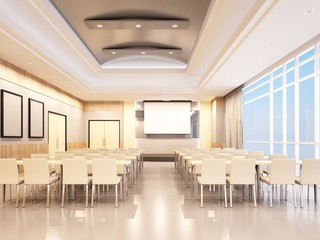 conference room design of 3d rendering