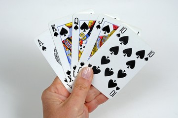Royal flush poker hand &copy; Arena Photo UK