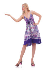 Woman isolated on the white background