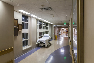 Corridor in a modern hospital.