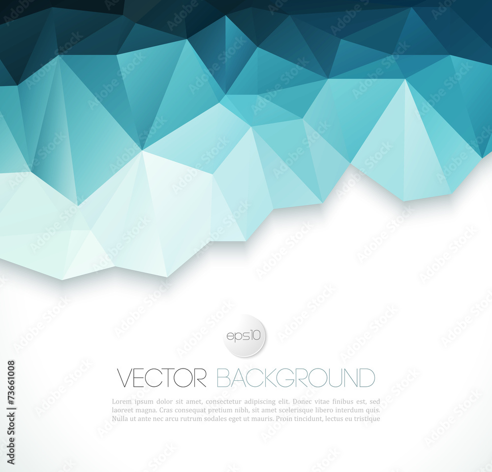 Poster Vector abstract geometric background with triangle