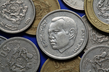 Naklejka premium Coins of Morocco