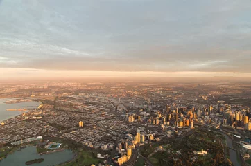 Crédence de cuisine en verre imprimé Australie Vue aérienne de Melbourne