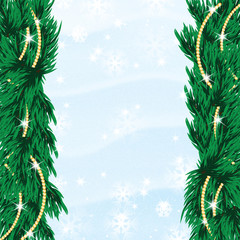 Obraz premium New Year and Christmas design with Christmas tree and Christmas