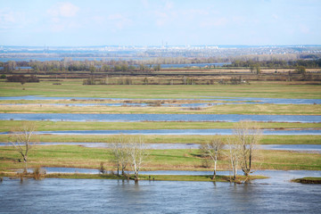 Spring has come. Flood on the Kama River