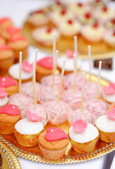 Pink pop cakes and cupcakes