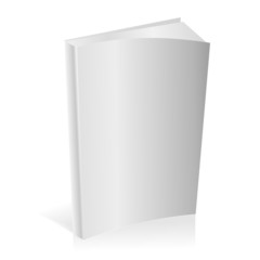 Blank book on white background. Vector.