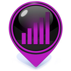 signal pointer icon on white background