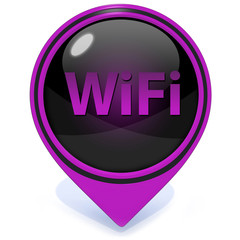 wifi pointer icon on white background