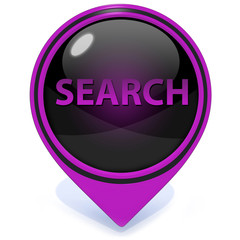 search pointer icon on white background