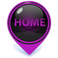 home pointer icon on white background