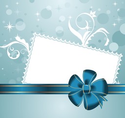 cute christmas background with greeting card