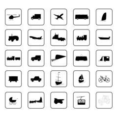 transport icon black vector