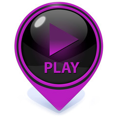 play pointer icon on white background