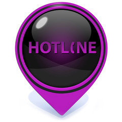 Hotline pointer icon on white background