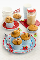 muffins with chocolate drops