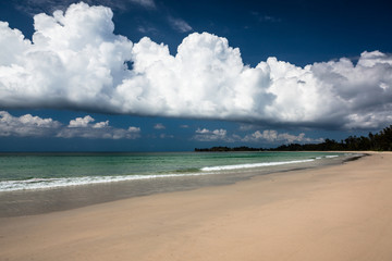 Long sand beach at tip of boreno