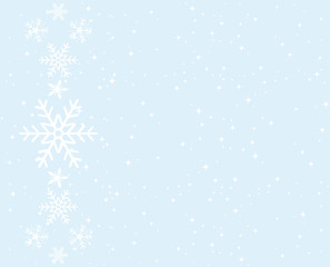 Naklejka na ściany i meble Snowflakes background. Greeting card.
