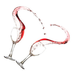 Red wine and wineglass