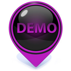 Demo pointer icon on white background