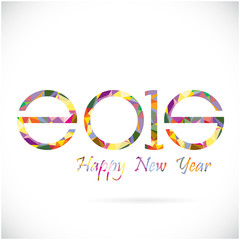 Happy new year 2015 creative greeting card design