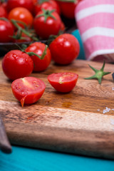 market fresh cherry tomatoes with sea salt