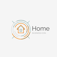 Thin line neat design logo, home idea