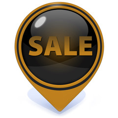 sale pointer icon on white background